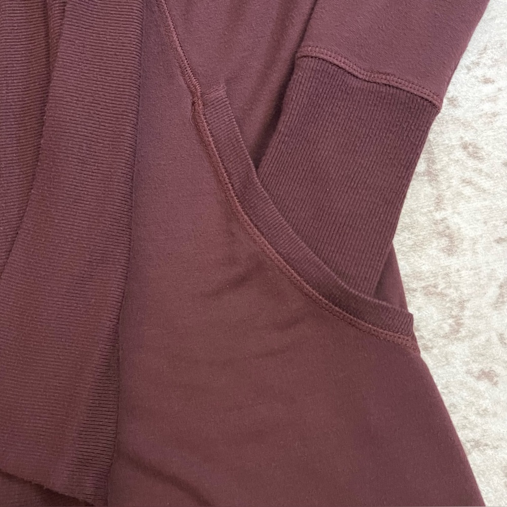 Athleta Decadent Red Nirvana Pranayama Wrap Cardigan Size Small Tall - Picture 11 of 13